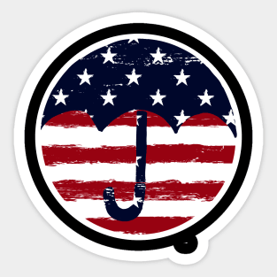 umbrella academy - american flag Sticker